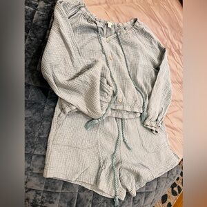 Cato Green Gauzy Lounge Set